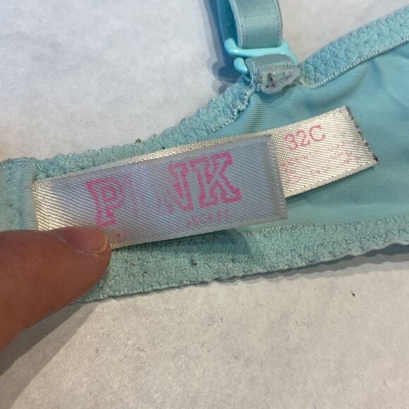 Pink Victoria’s Secret Wear Everywhere Push-Up 32C Multi-Way Straps Blue Pink - Picture 8 of 12